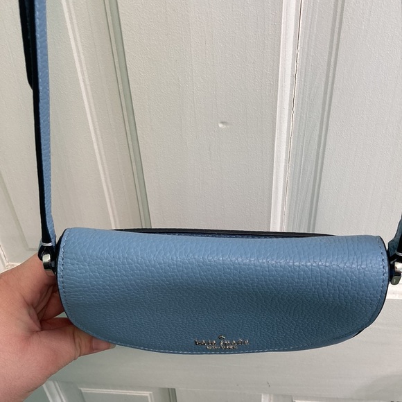Kate Spade Leila Blue Mini Flap Crossbody Purse Bag - Picture 4 of 14